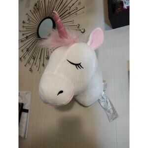 Piper Kids White Unicorn Animal Wall Decor (10 x 10 x 14 in) W/Loop; Mounts Easy